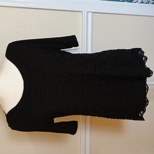 🆕 New York And Company Elegant Black Lace Top